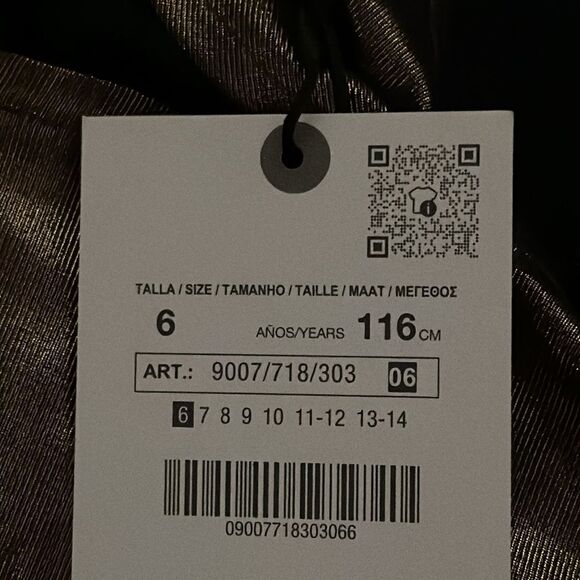 ZARA Kids | Golden | METALLIC DRESS - Picture 5 of 6